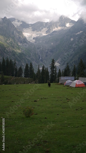 tent in the mountains