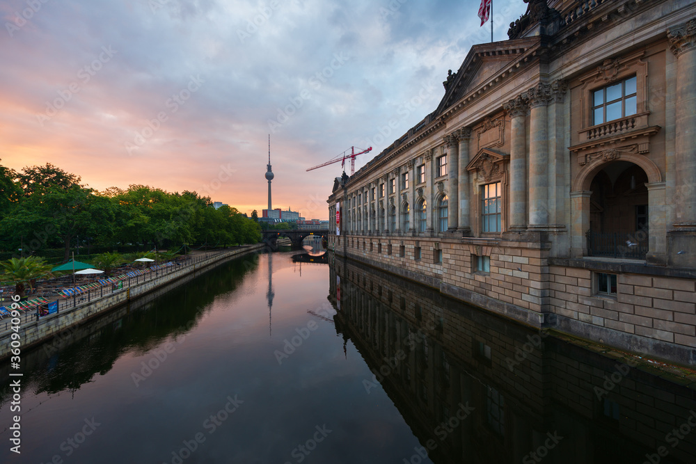 canal in berlin at dawn