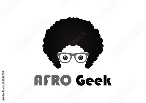 Afro Style Logo Template Flat Style Design Vector Illustration