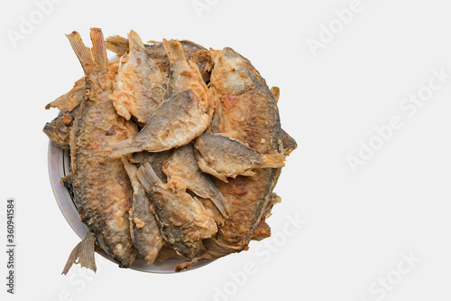 Plate of fried river fish
