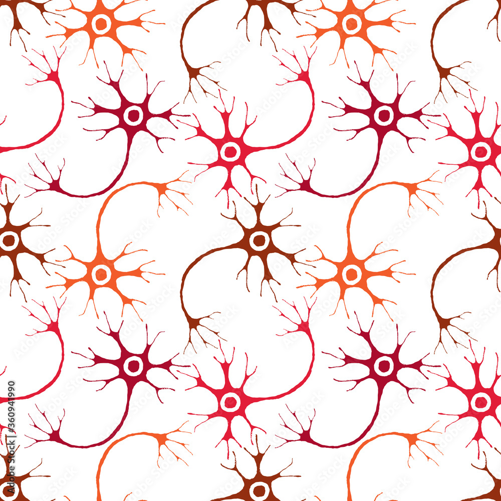 Seamless pattern of neurons of human nervous system Seamless pattern of neurons of human nervous system