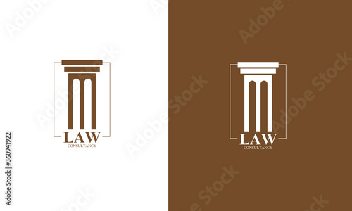 Law consultancy firm logo design, law firm logo design template
