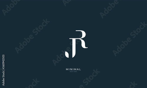 Alphabet letter icon logo JR