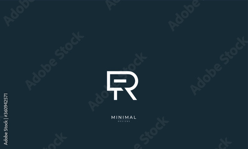 Alphabet letter icon logo RF or FR