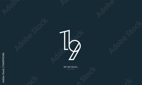A creative abstract icon of the number 19 photo