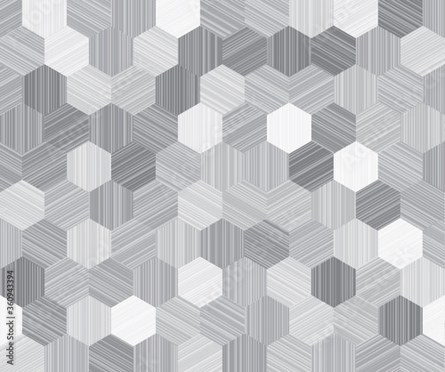 Abstract grunge hexagons gray background