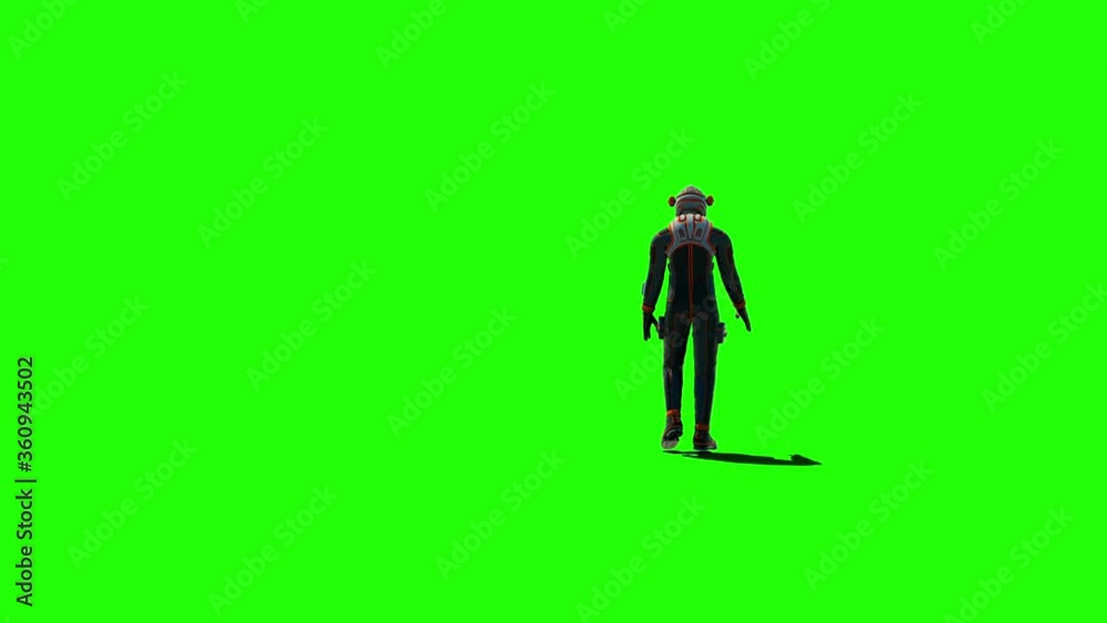 Astronaut walking animation on green screen. Martian. Astronaut walking animation on green screen. Martian.
