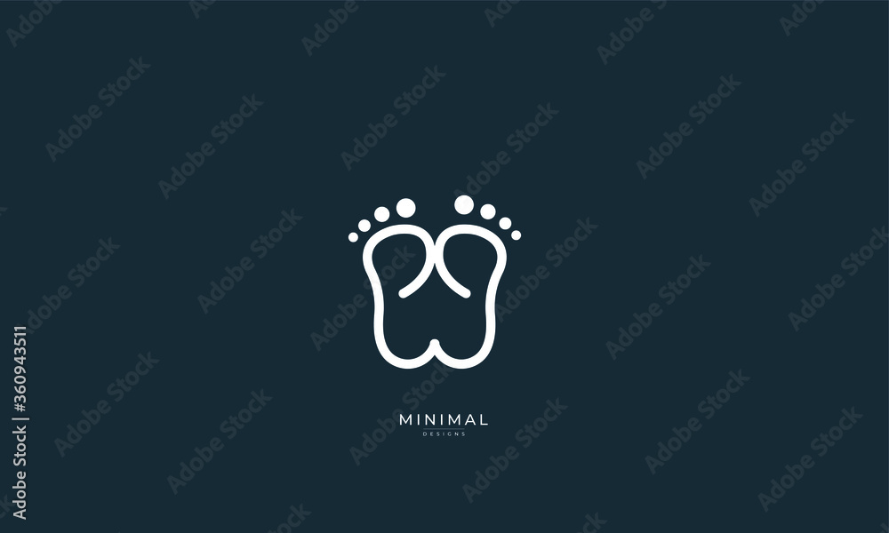 A line art icon logo an abstract Feet 