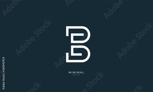 Alphabet letter icon logo BE or BE © iDESIGN_4U