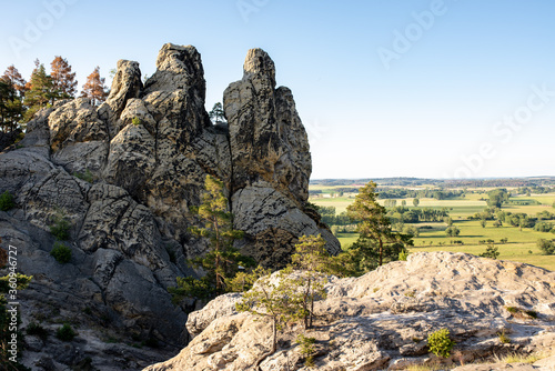Photography rock formations in Harz mountains Germany