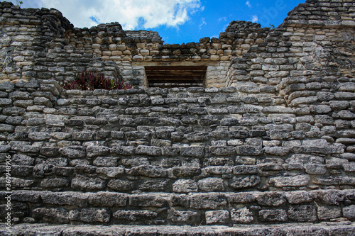 Kinichna Mexican archeological site  mayan pyramids ruins in Quintana Roo Mexico