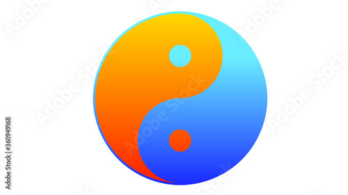 Fire and Water Yin Yang Symbol
