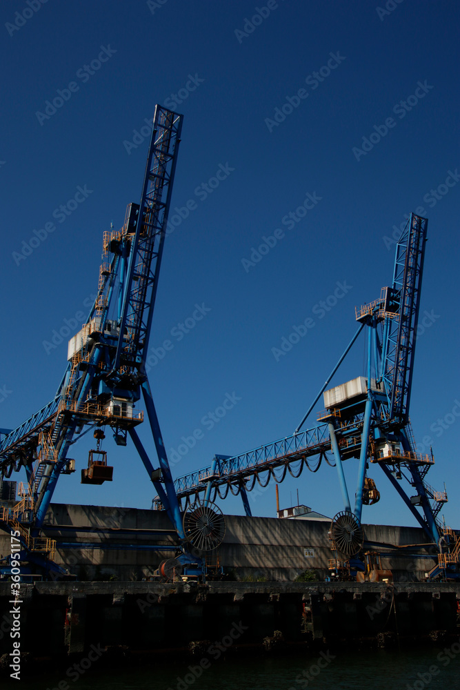 Cranes in the harbor of Bilbao