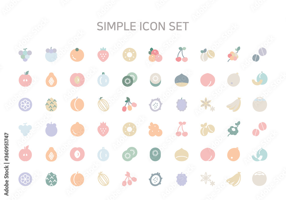Flat icon for Various Fruits.
