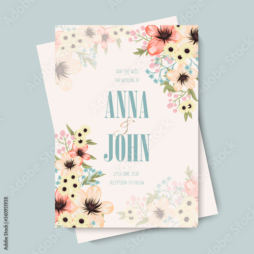 Flower background for wedding