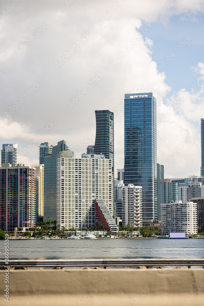 View of Brickell from Rickenbacker Causeway Miami FL View of Brickell from Rickenbacker Causeway Miami FL
