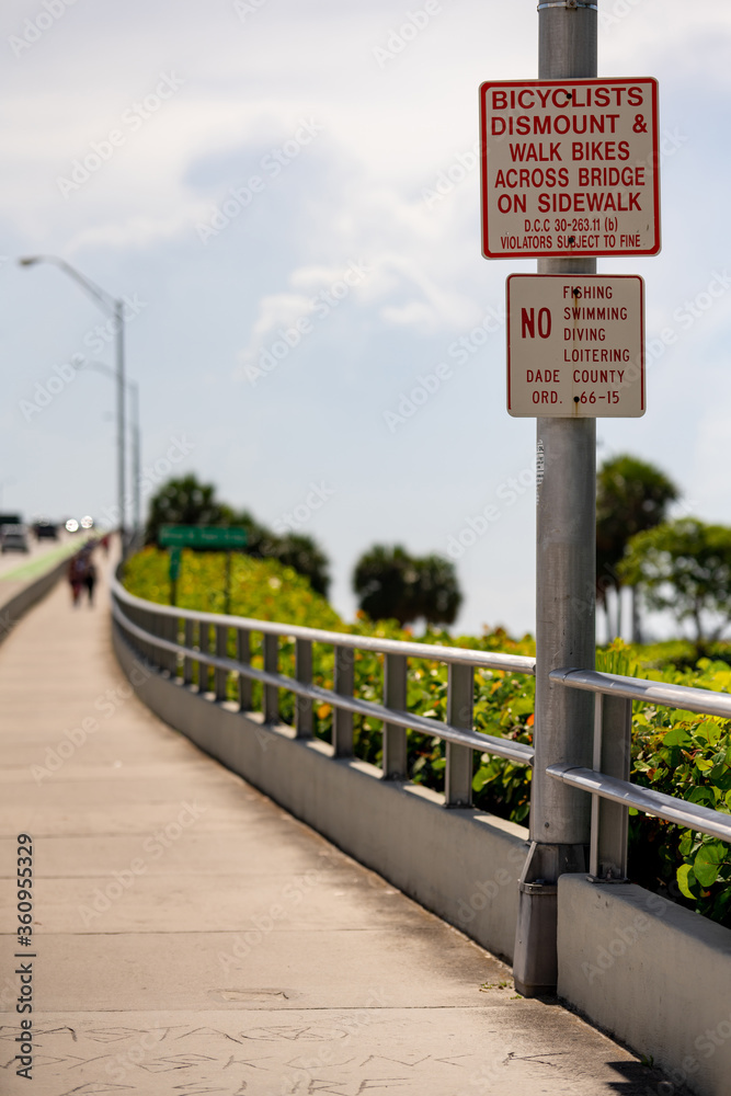 Key Biscayne Miami FL rules sign Key Biscayne Miami FL rules sign