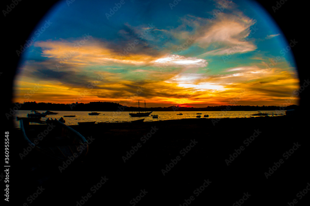 custom made wallpaper toronto digitalsunset, sky, sun, clouds, cloud, nature, landscape, evening, sunrise, light, orange, blue, sunlight, water, dawn, morning, dark, night, dusk, beach, lake, heaven