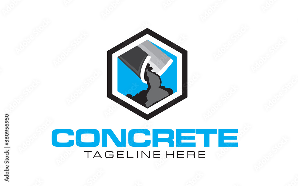 concrete mixer truck logo design