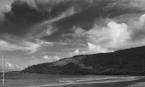 storm clouds over the sea