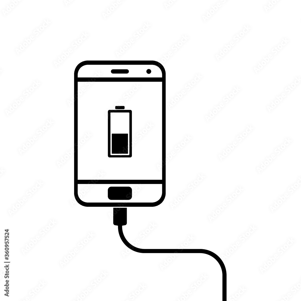 Vector illustration of smartphone charging models. Falt design. Vector illustration of smartphone charging models. Falt design.