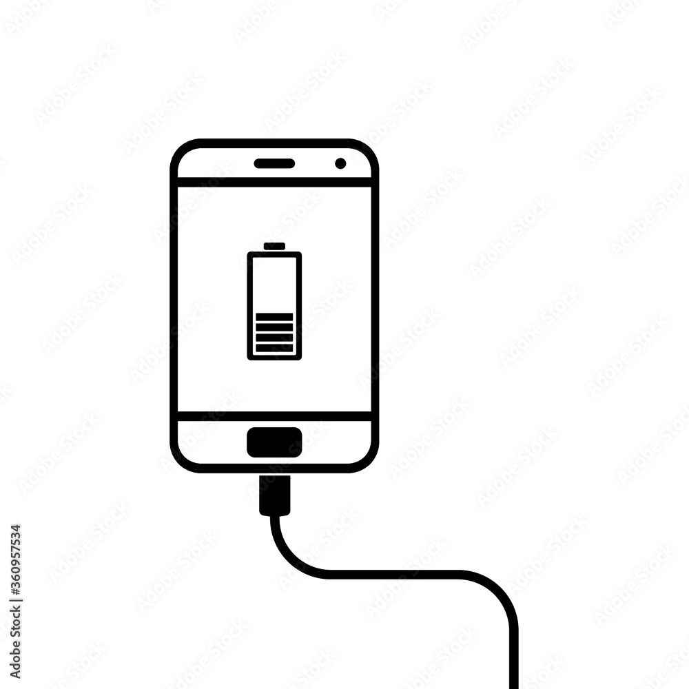 Vector illustration of smartphone charging models. Falt design. Vector illustration of smartphone charging models. Falt design.