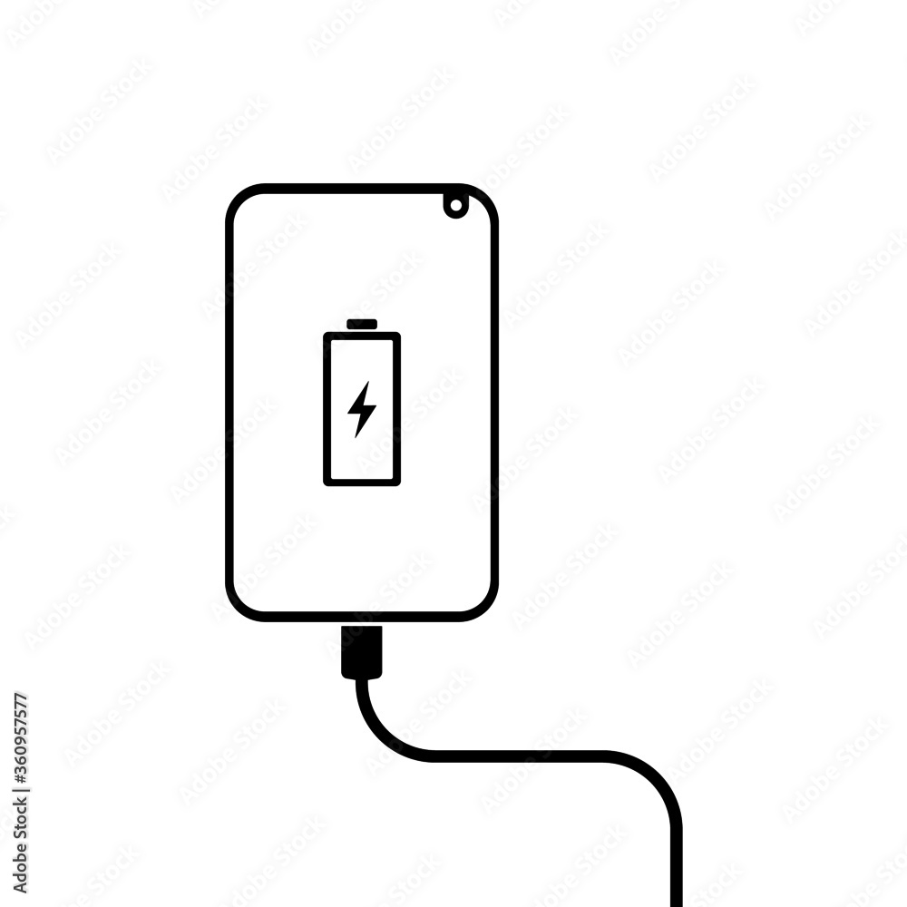 Vector illustration of smartphone charging models. Falt design. Vector illustration of smartphone charging models. Falt design.
