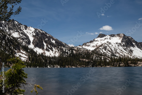 imogene lake with mountain the background