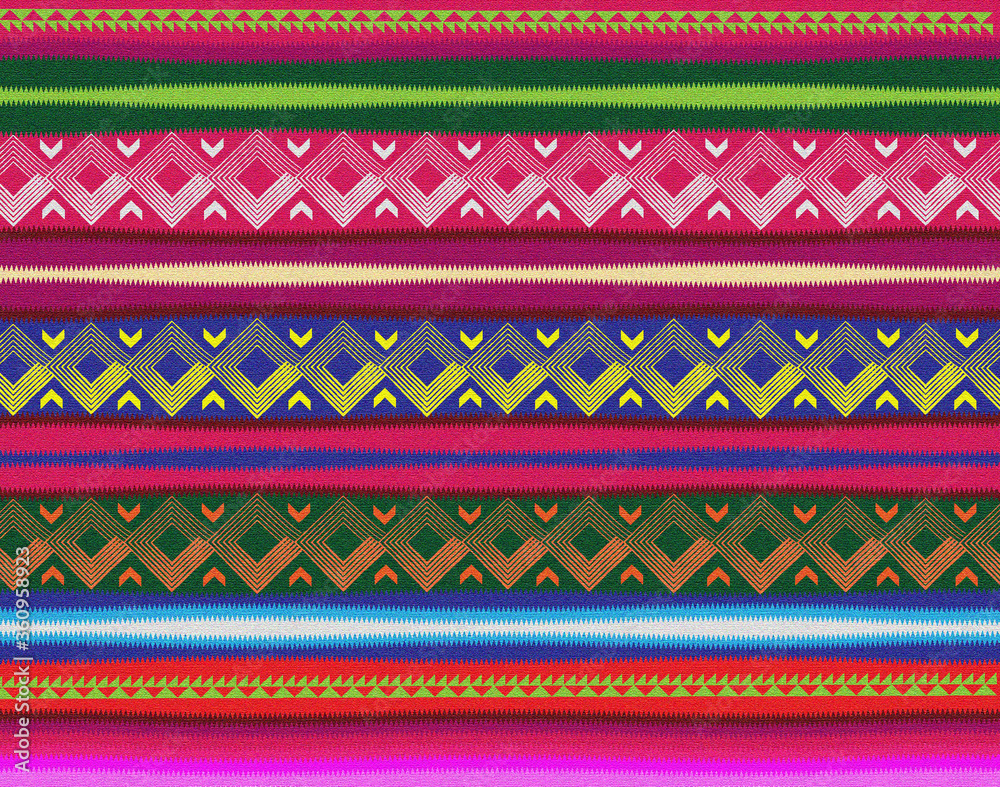 Digital Ethnic Pattern Textile