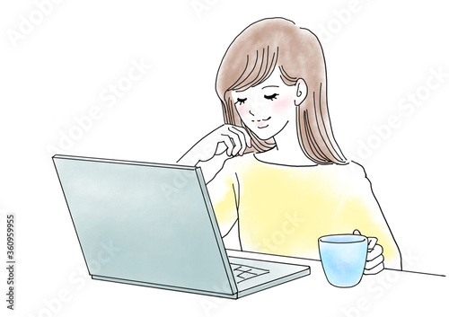 パソコンと女性