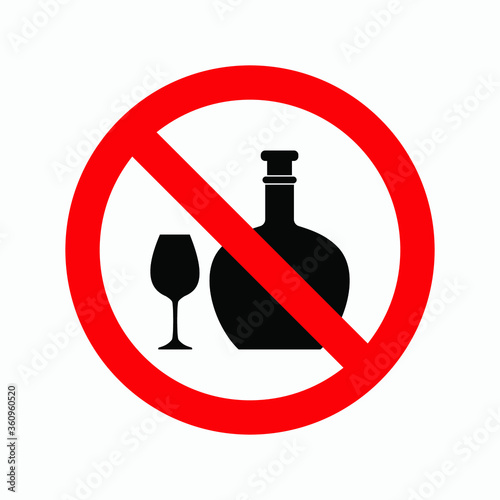 no drink wine icon vector sign symbol
