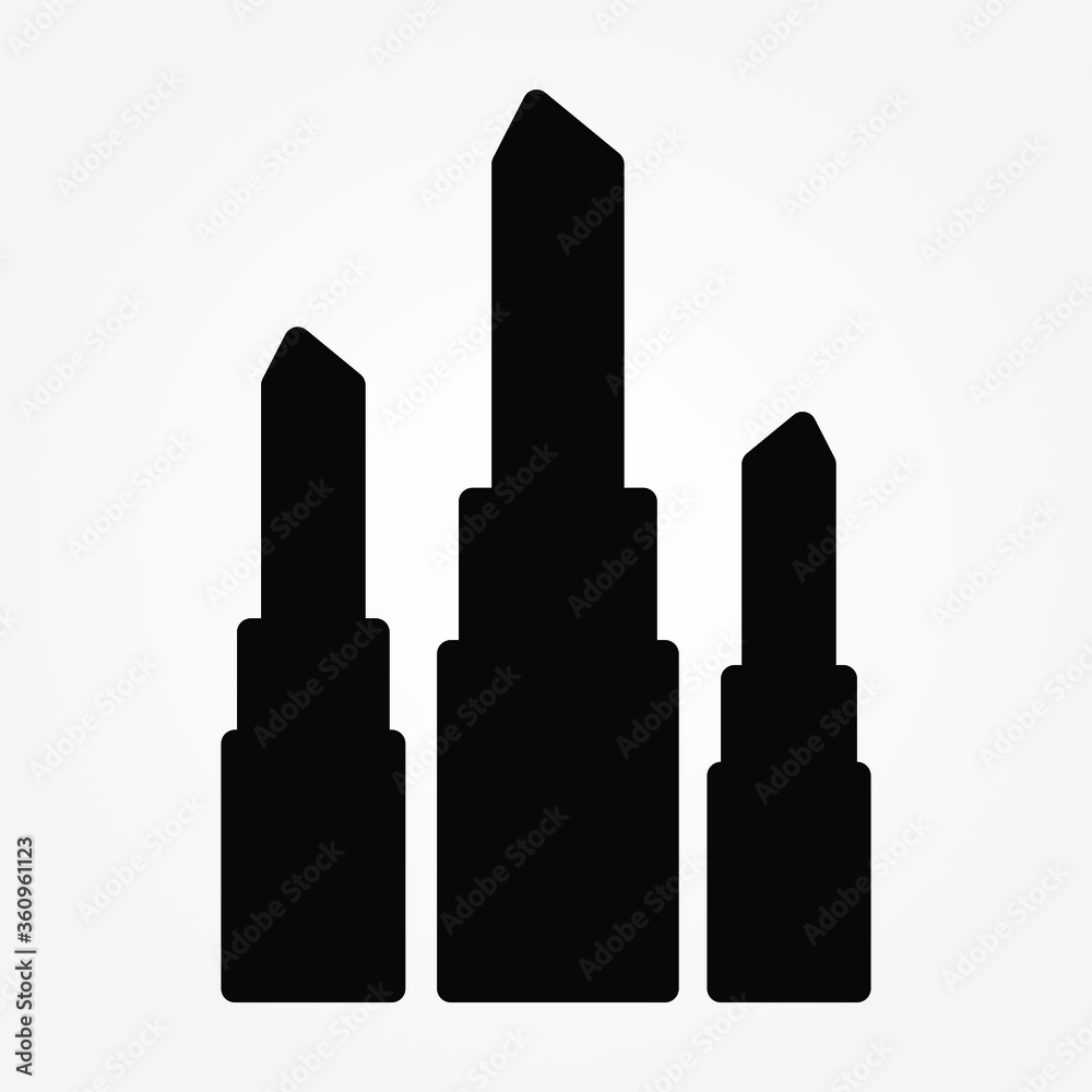Lipstick icon. Isolated on White background