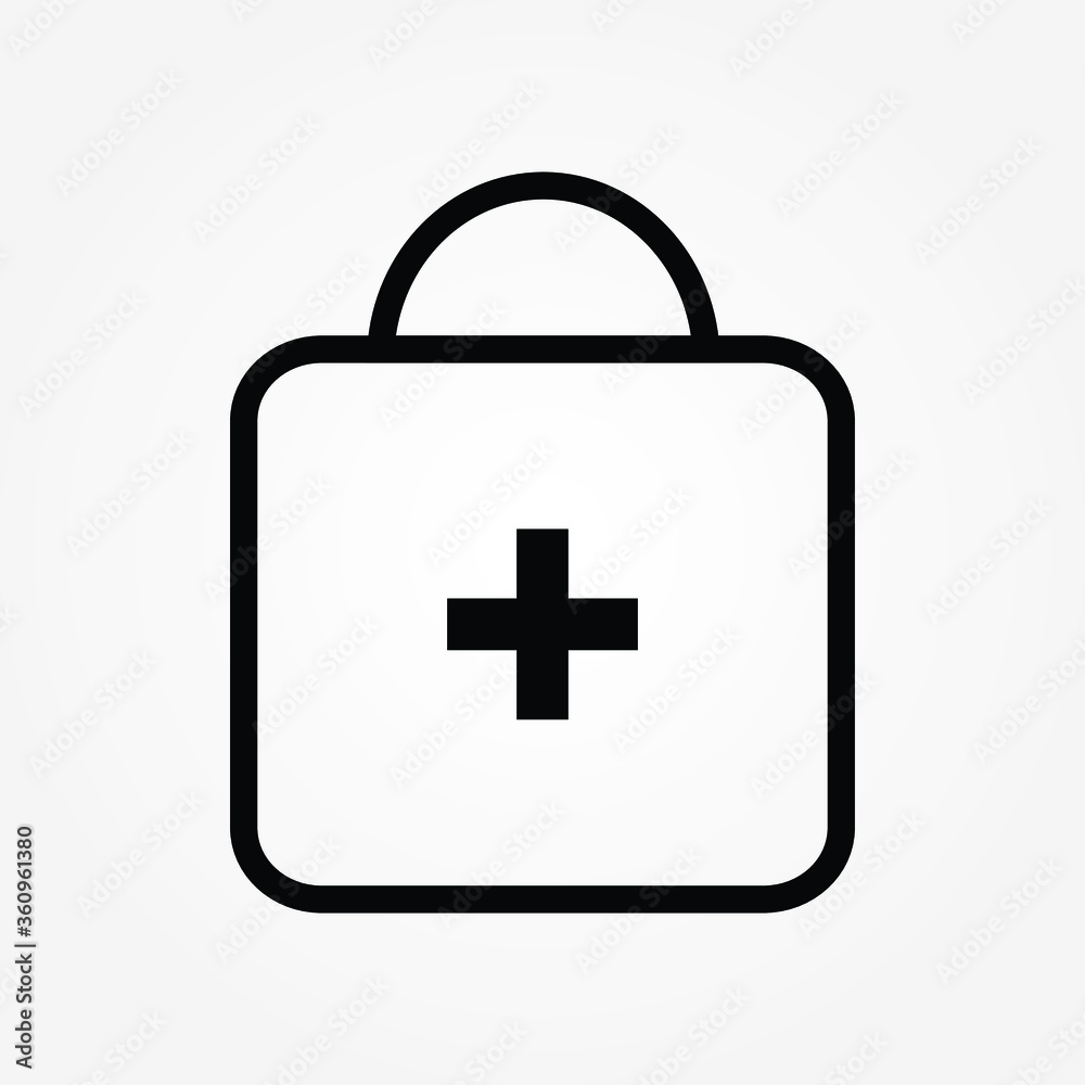 outline medical bag icon vector illustration outline medical bag icon vector illustration