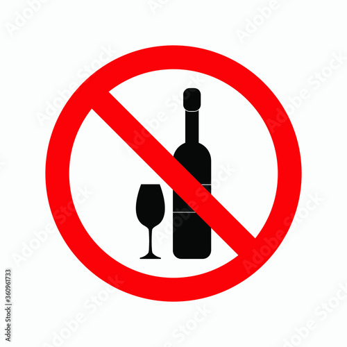 no drink wine icon vector sign symbol