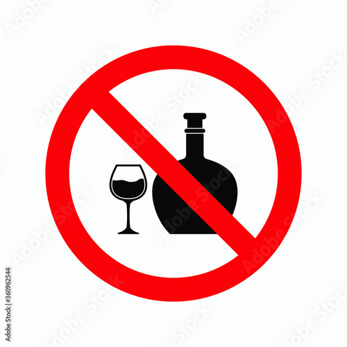 no drink wine icon vector sign symbol