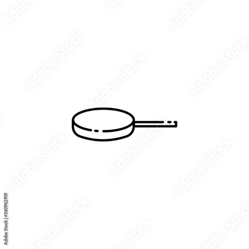 Vector Illustration of a pan frying. Flat design pan frying