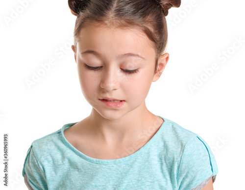 Apologizing little girl on ...