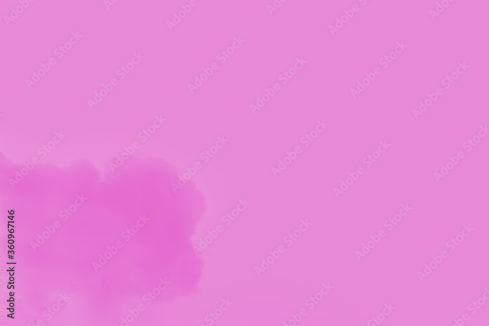 One cloud on clear pink sky background One cloud on clear pink sky background