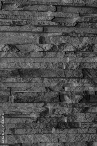 Black and white bricks wall