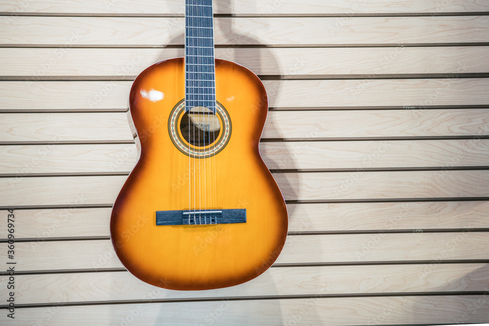 guitar shop with guitar in the wall guitar shop with guitar in the wall