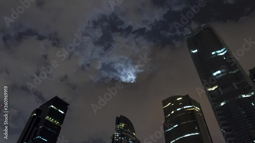 4k Timelapse night view of the city