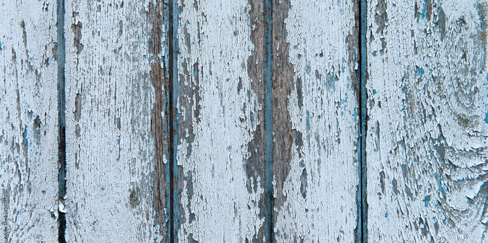 Old cracked color wood plank