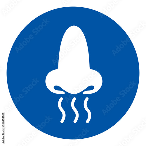 Loss OF Smell Symptoms Covid-19 Symbol Sign, Vector Illustration, Isolate On White Background Label .EPS10