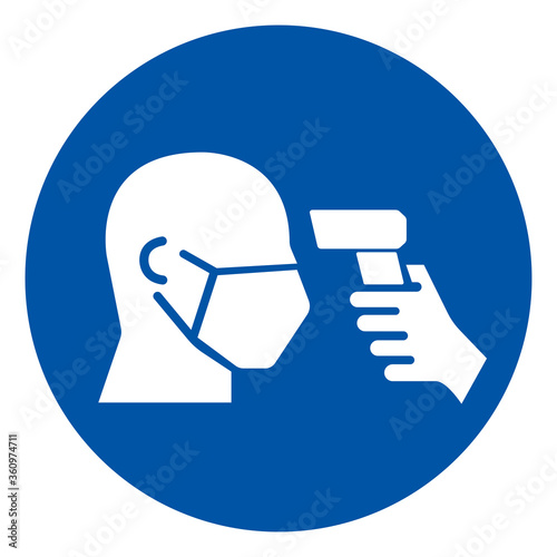 Thermometer Screening Of Checking Temperature Symbol Sign, Vector Illustration, Isolate On White Background Label. EPS10