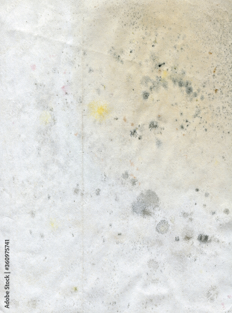 Texture of old paper in drips and mold Texture of old paper in drips and mold
