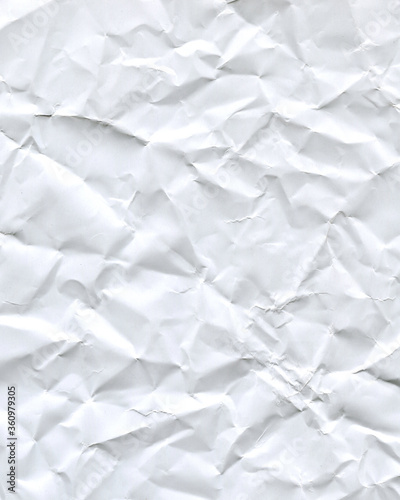 photo texture of white crumpled paper