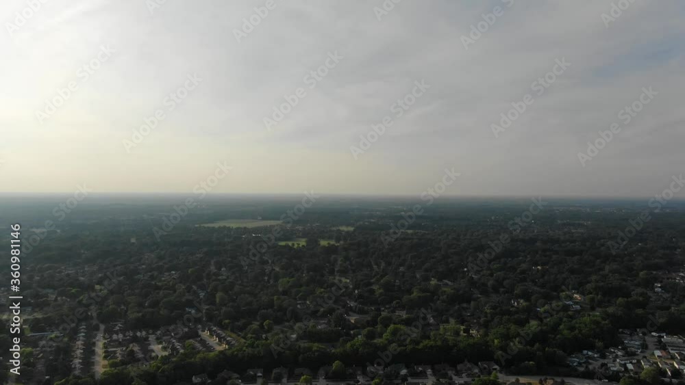 DJI Mavic flying over Clinton Township, Michigan USA on a sunny summer day DJI Mavic flying over Clinton Township, Michigan USA on a sunny summer day