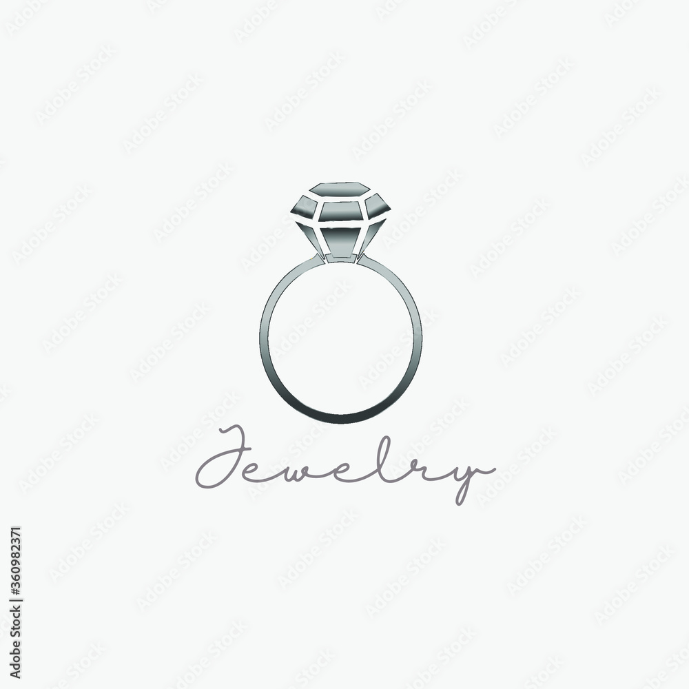 diamond ring logo design