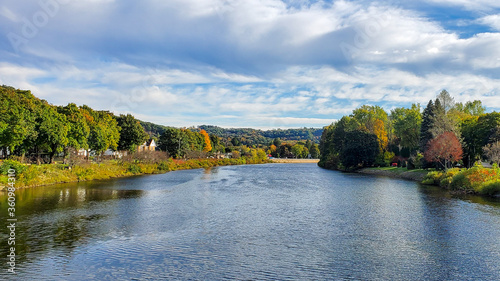 autumn landscape with river