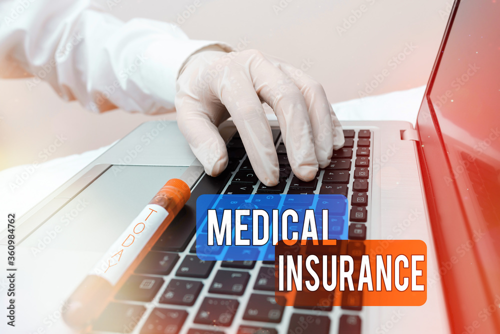 Handwriting text writing Medical Insurance. Conceptual photo system of ...